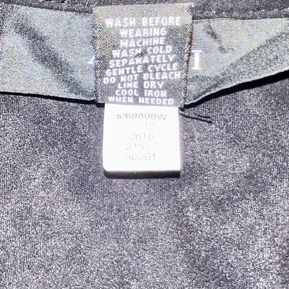 Black Faux Suede Open Draped Cardigan Jacket 1X - Picture 6 of 7